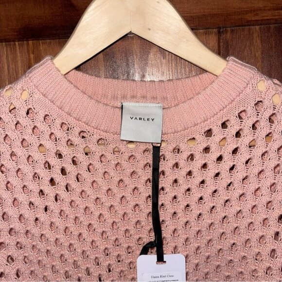 NWT Varley Pink Rose Smoke Hains Knit Crew Small - Picture 3 of 6